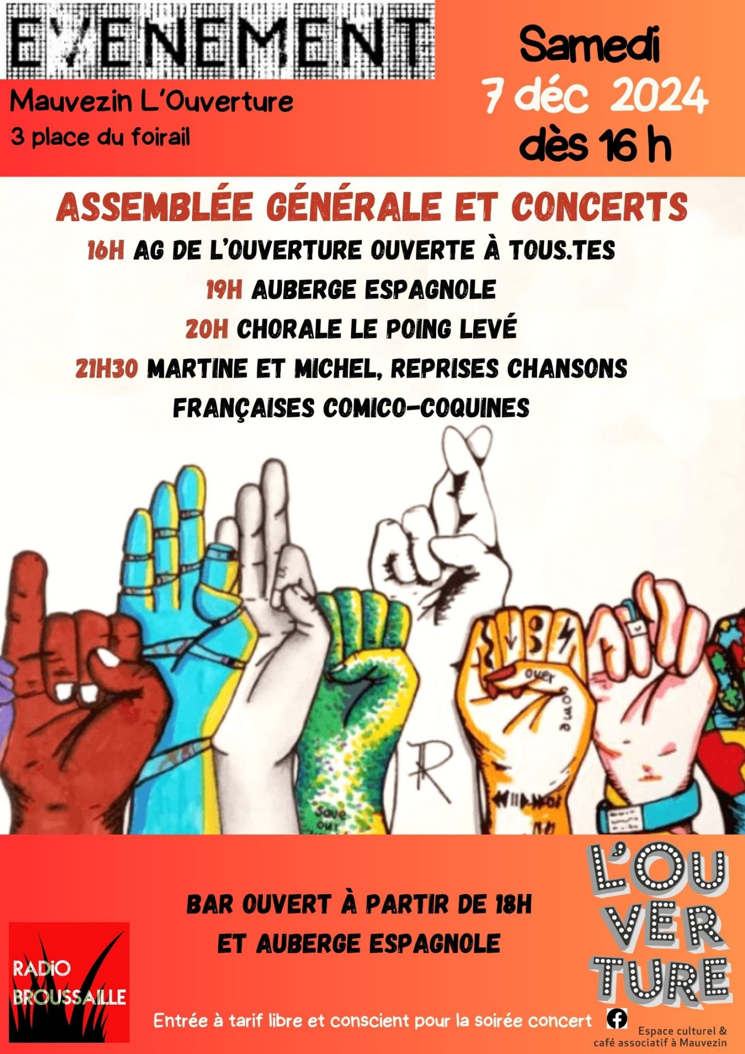 affiche AG et concert