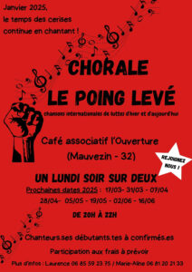 affiche dates répet chorale