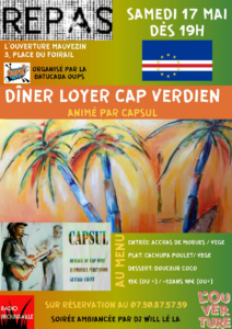 Diner loyer Cap Vert, samedi 17 mai