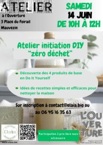 affiche atelier ZD DIY du 14 juin 10h - 12h