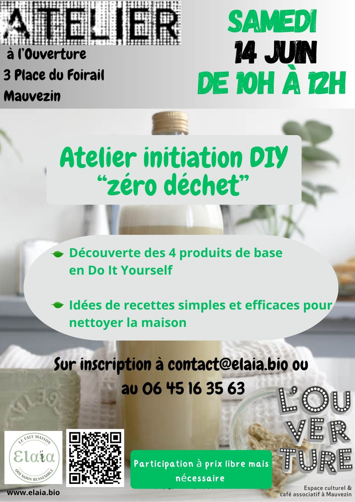 affiche atelier ZD DIY du 14 juin 10h - 12h